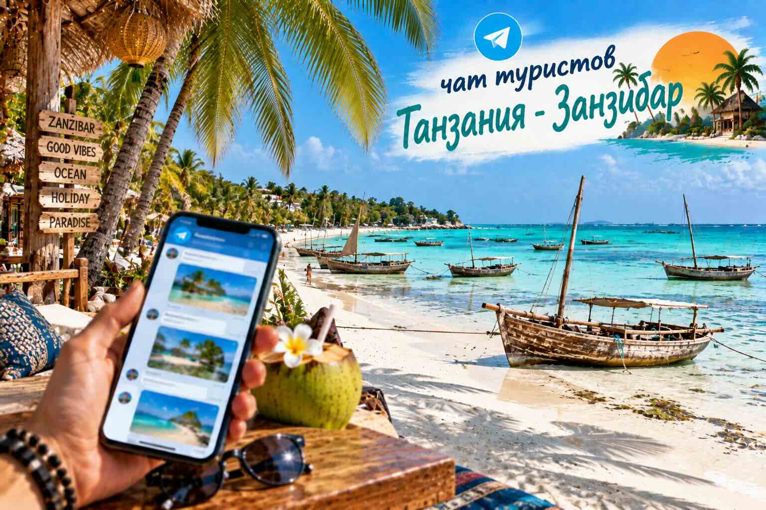 Чат туристов Занзибара и Танзании в Telegram (ТГ): отдых у океана и сафари