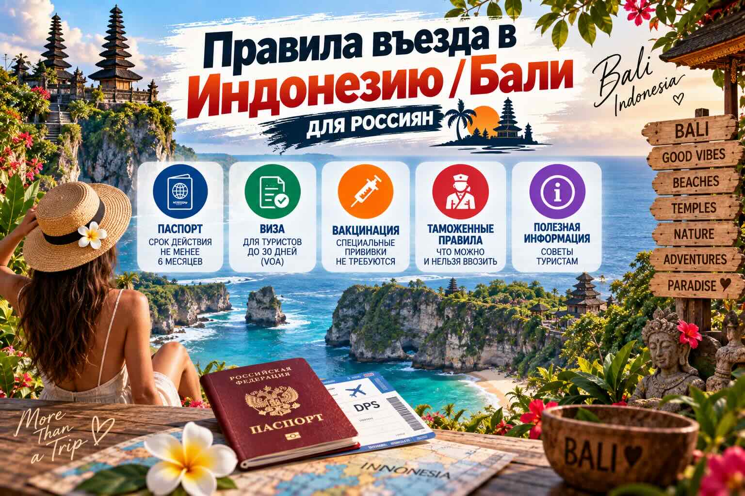 Правила въезда в Индонезию и на Бали для Россиян: виза и All Indonesia