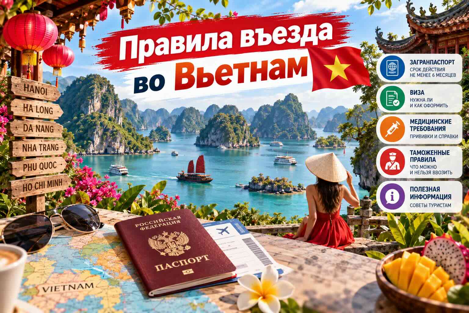 Правила въезда во Вьетнам для Россиян: безвизовый срок и документы